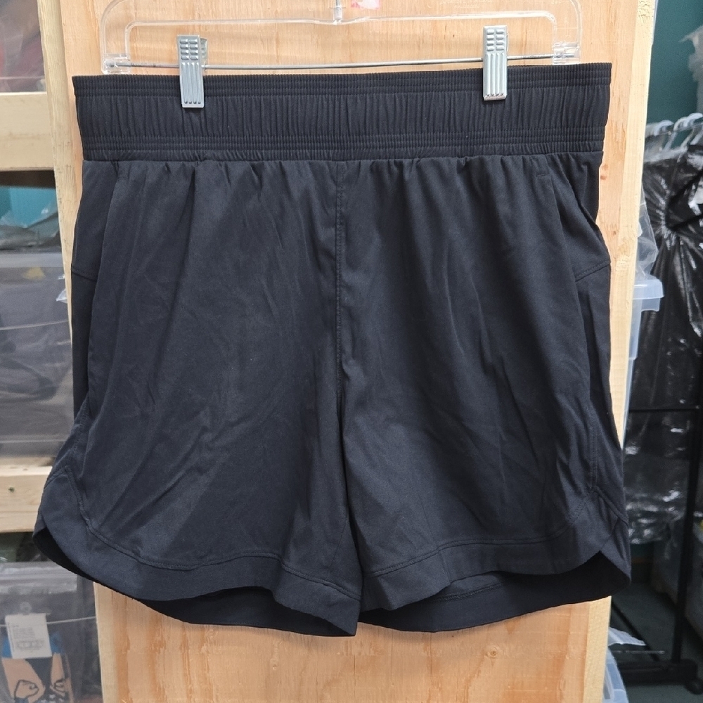 Tuff Athletics Size Xs Black High Waisted Active Shorts